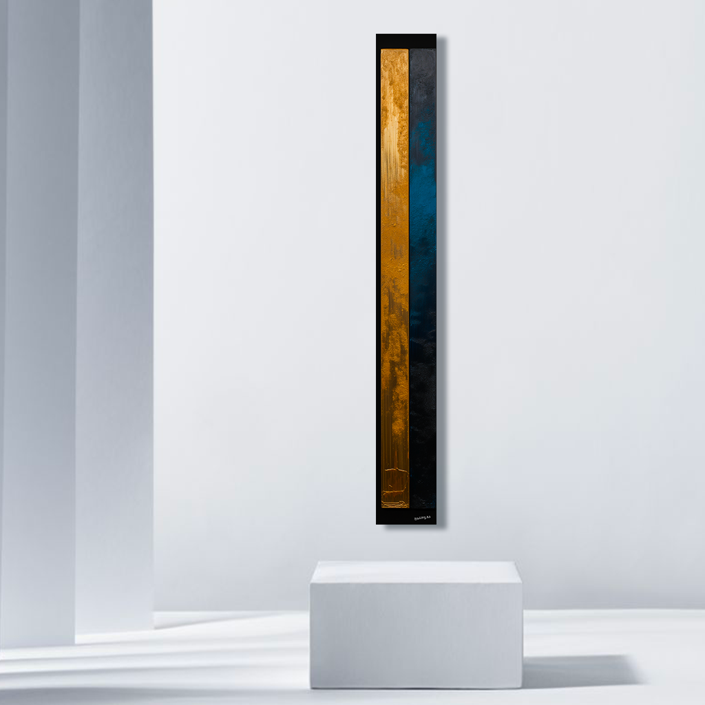 dallanges-contemporary-art-vertical wall art totem-gold-spring interior