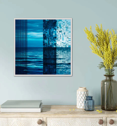 Drunk at Sea - Dallanges Contemporary Blue Art