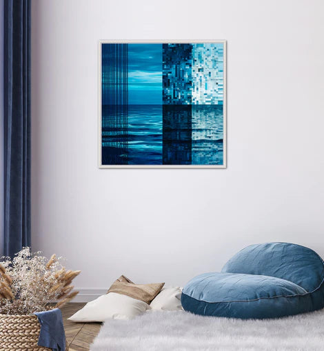 Drunk at Sea - Dallanges Contemporary Blue Art