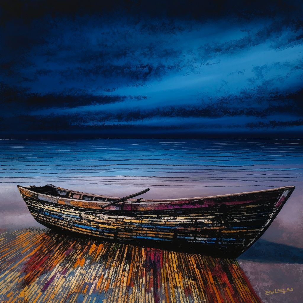 Departure at Dawn - Dallanges Contemporary African Art