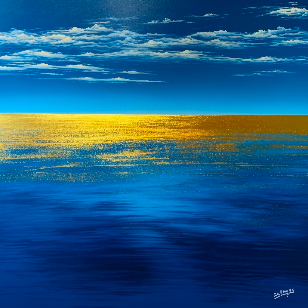 Golden Seas 02 - Dallanges Contemporary Art